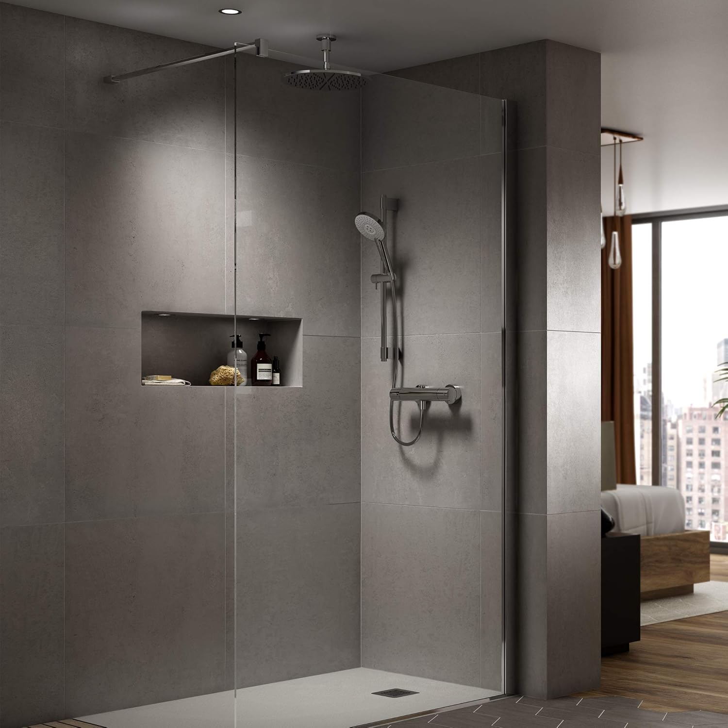 Thumbnail 3 de Ideal Standard B9446AA Bras de douche Idealrain – raccord mural 15 cm chromé