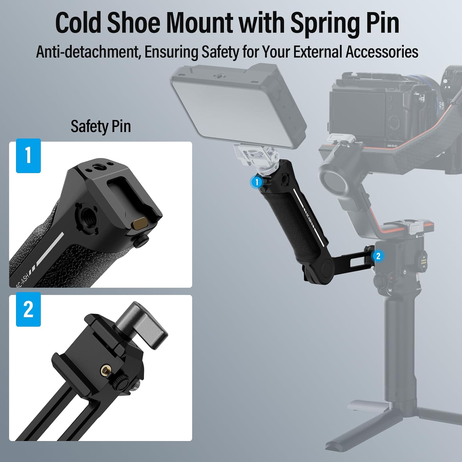 Thumbnail 5 de SIRUI SC-ASH verstellbarer NATO Clamp Sling Handgriff für DJI Gimbals (DJI RS 3 Mini/RS 3/RS 3 Pro, RS 2, RSC 2, Ronin-S)