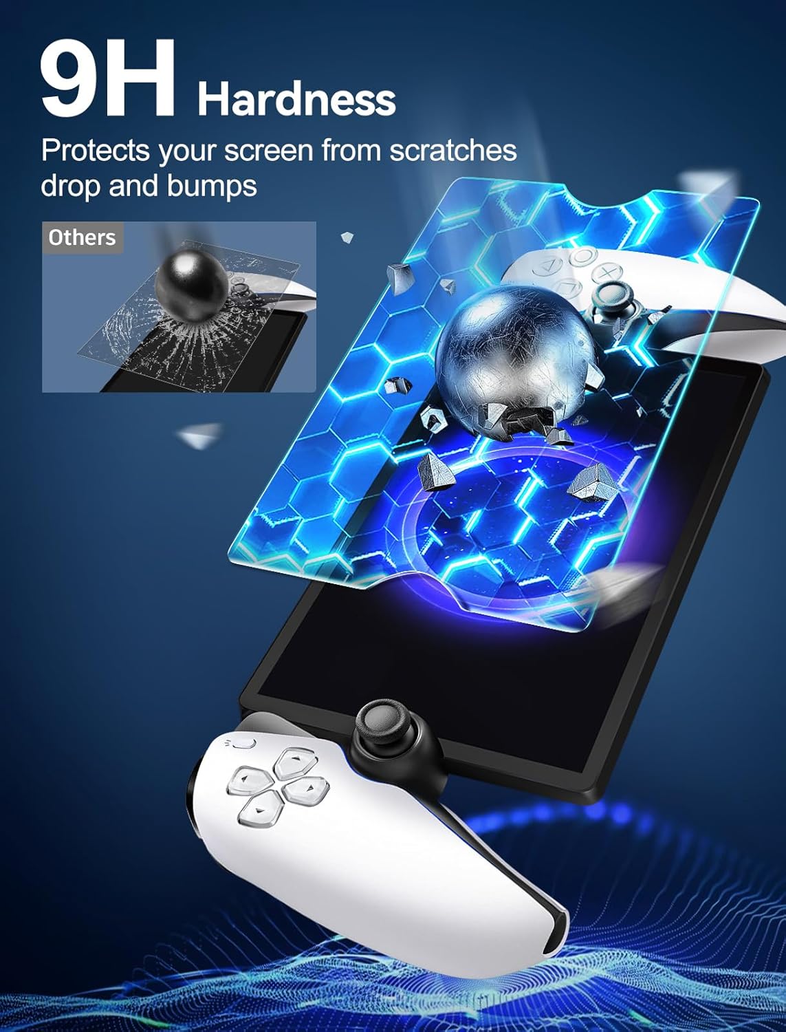 Thumbnail 2 de ivoler 2-Pack Tempered Glass Screen Protector for PlayStation Portal Remote Player 8.0" (2023) – Transparent HD Clear