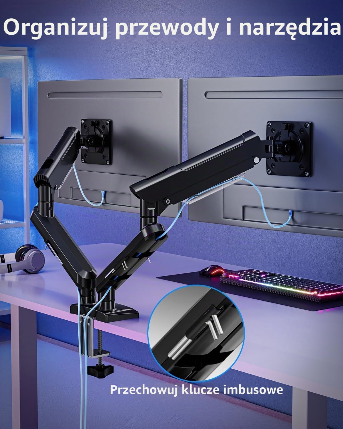 Thumbnail 5 de ELIVED Freelift Pro EV6012B – podwójne ramię do monitorów 13–32 cali, VESA