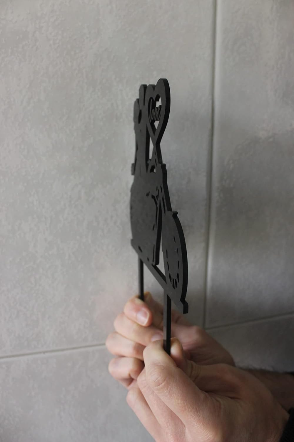 Thumbnail 3 de CARISPIBET “May the force be with you always” wedding cake topper in black acrylic