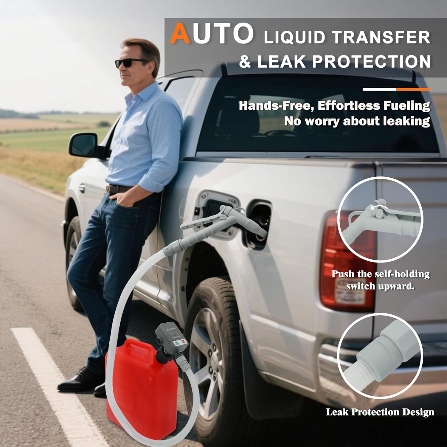 Thumbnail 5 de Gas Can Fuel Pump Portable - Quick, Battery-Powered Fuel Transfer for Gasoline, Diesel, and More