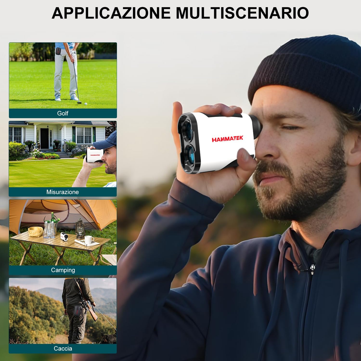 Thumbnail 6 de HANMATEK Telemetro Laser da Golf GR1200 1097m/1200Y, 6.5x, 1.0m ±, con compensazione pendenza e magneti