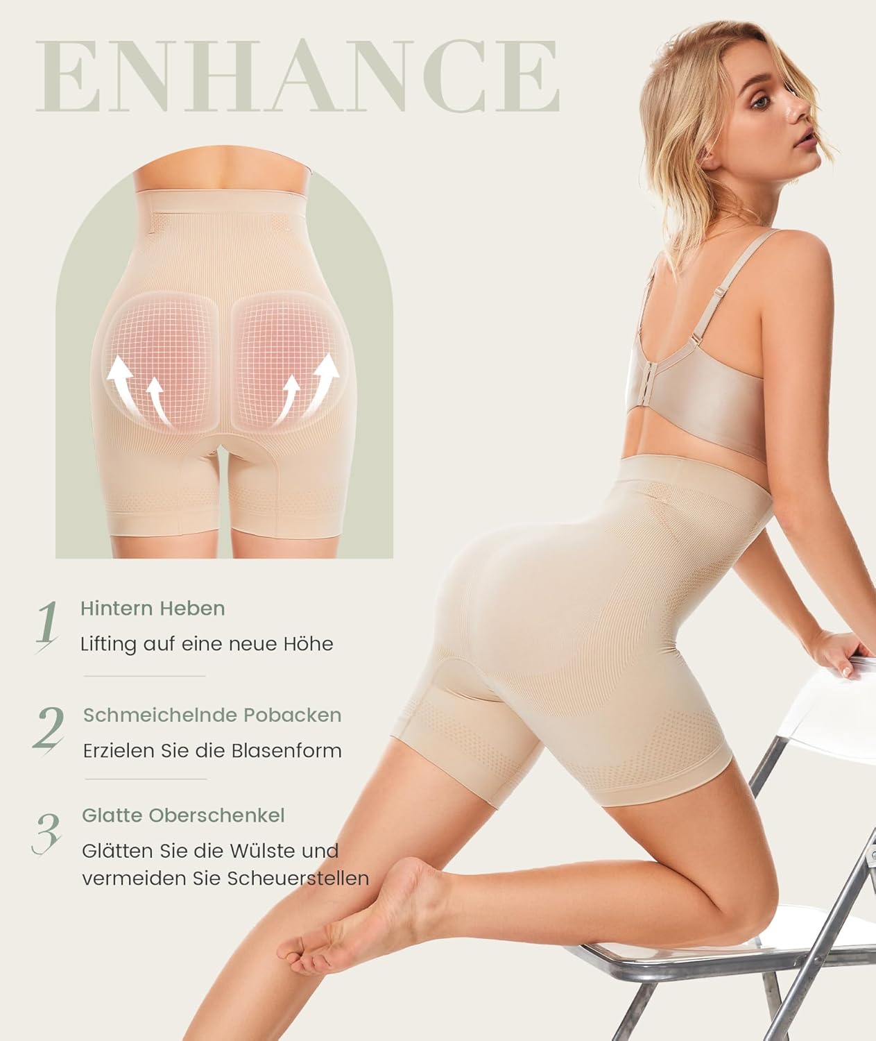 Thumbnail 2 de SIMIYA Bauchweg Unterhose Damen Hohe Taille – Nahtlose Shapewear mit Bauchkontrolle