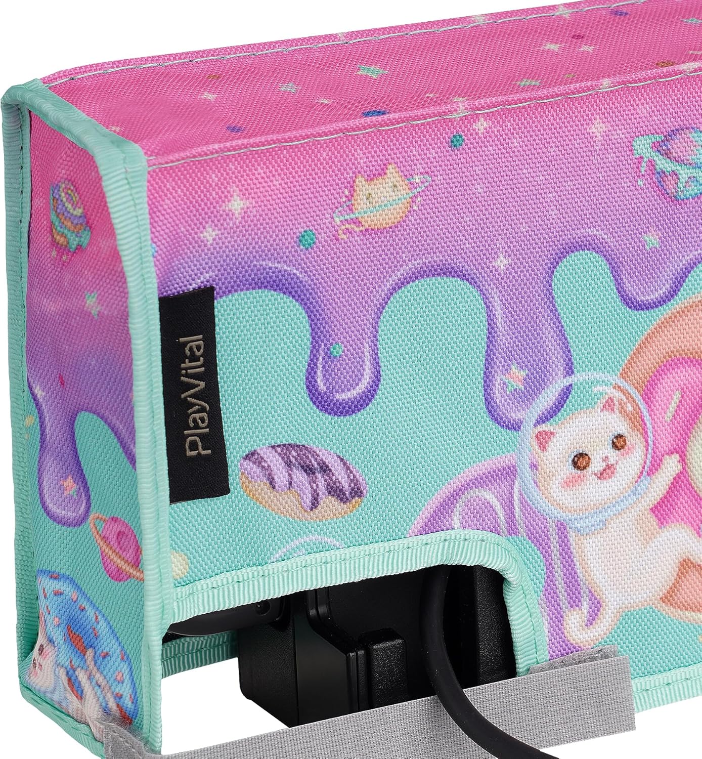 Thumbnail 5 de playvital Nylon Dust Cover for Nintendo Switch & Switch OLED Charging Dock – Donut Odyssey