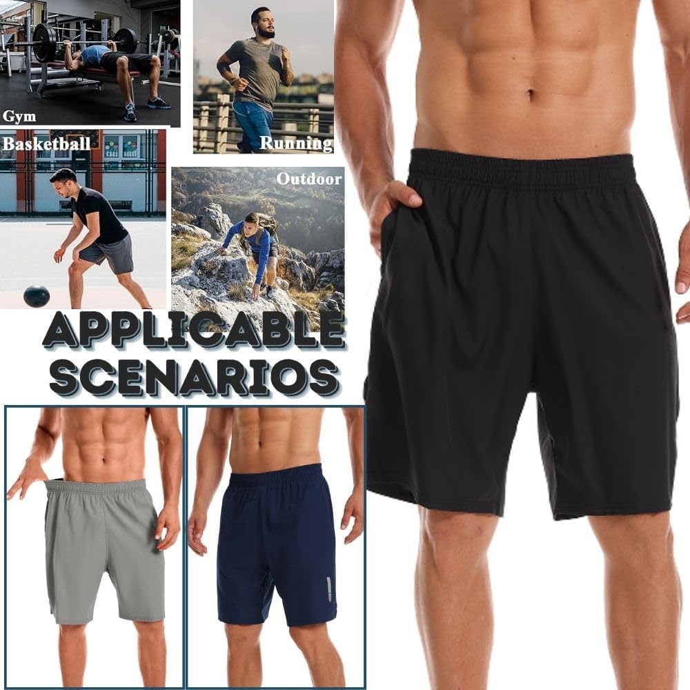 Detalle de fovdtaa 3 Pack Mens Sports Shorts Quick Dry – Breathable Gym and Running Shorts