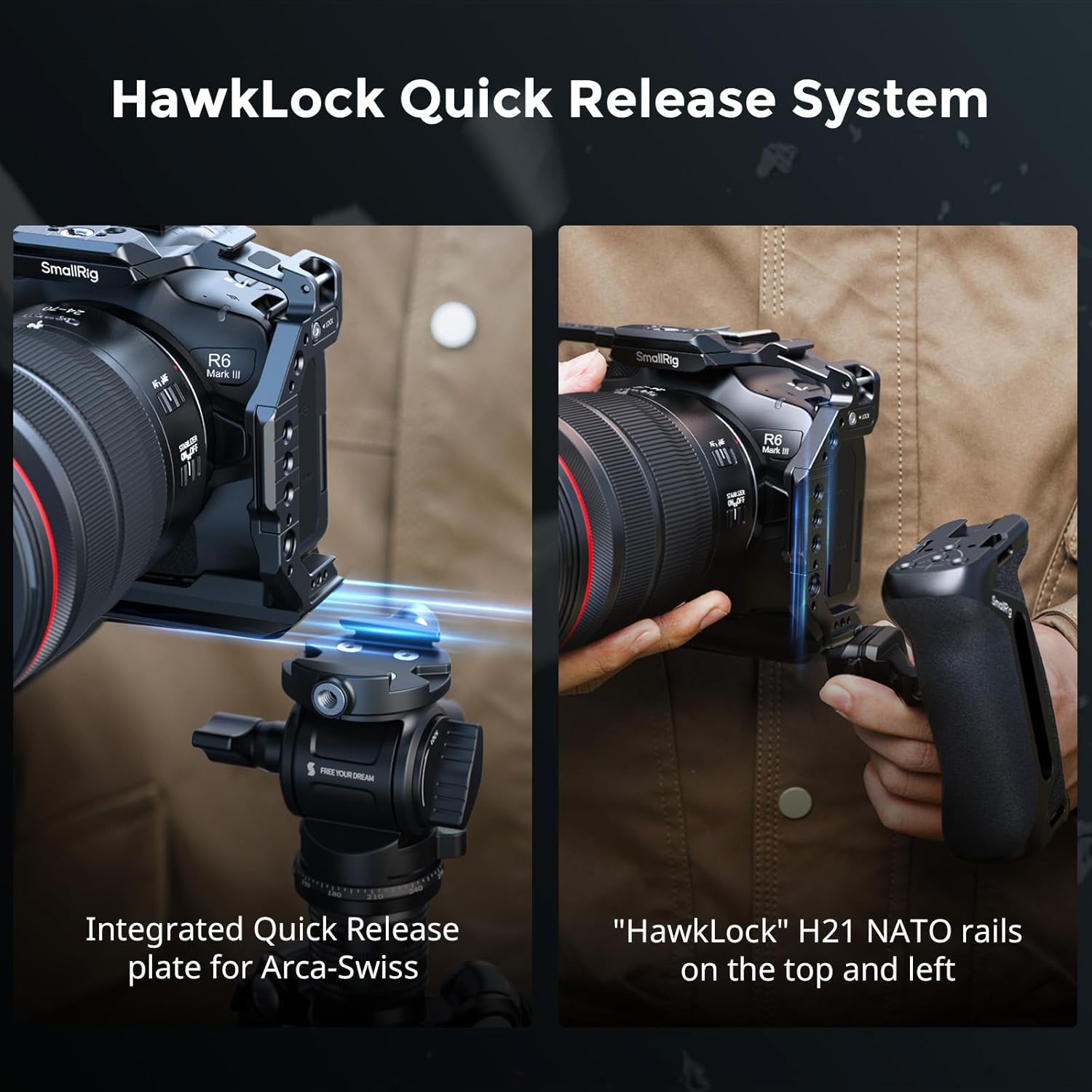 Detalle 2 de SmallRig R6 Mark III HawkLock Cage Kit for Canon R6 Mark III / R6 Mark II