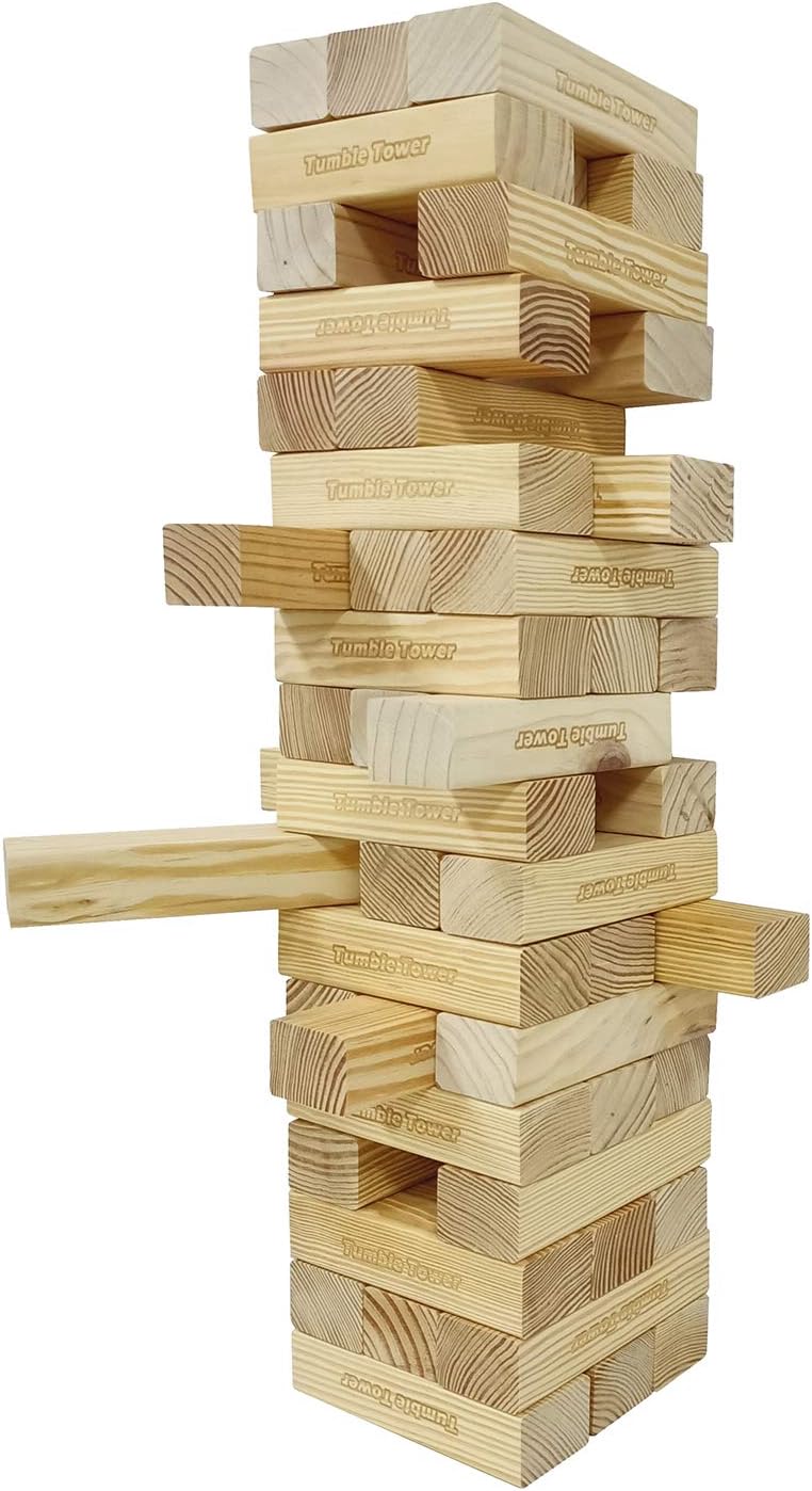 Thumbnail 4 de Jac & Mok Großer Wackelturm aus Holz (Kiefer), 60 Bausteine mit Tragetasche