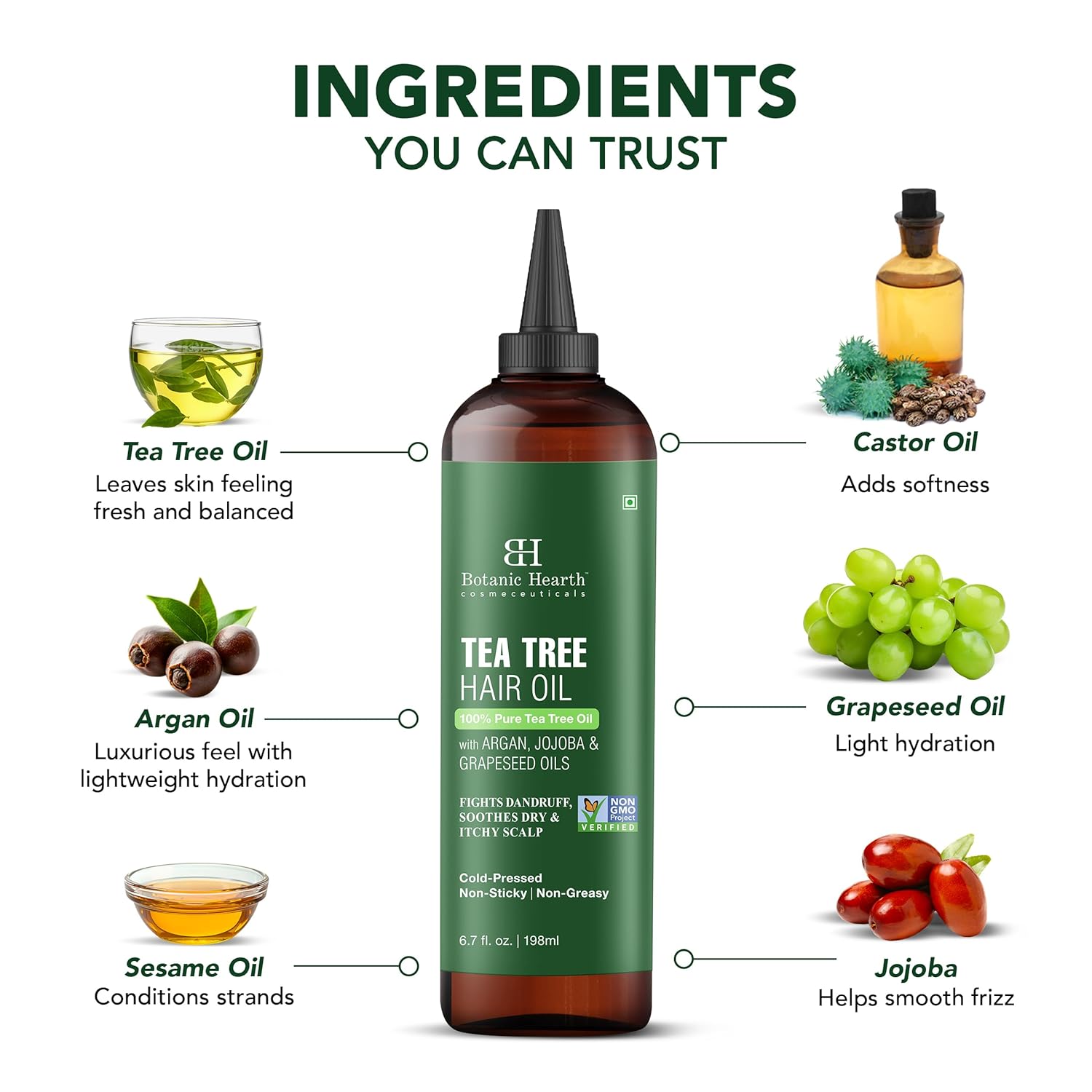 Detalle 2 de Botanic Hearth Hair Oil 6.7 Fl Oz