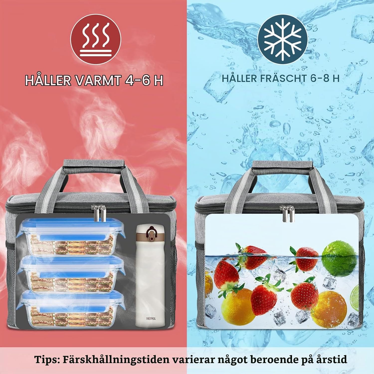 Detalle 2 de DUNSOO Dunsoo Kühltasche Klein kylväska, 15 liter, vikbar med axelrem