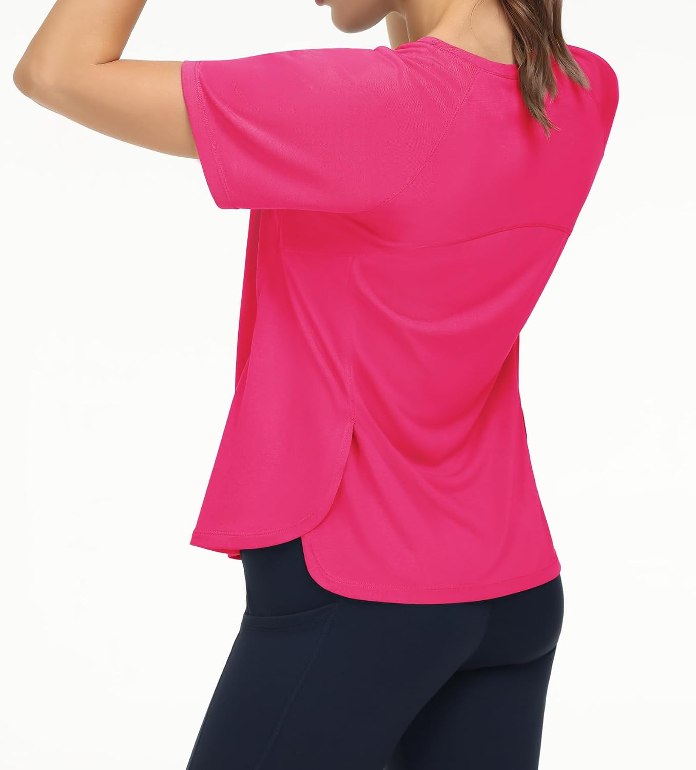Thumbnail 1 de THE GYM PEOPLE Women's Cotton Crew Neck T-Shirt, Breathable Loose Fit