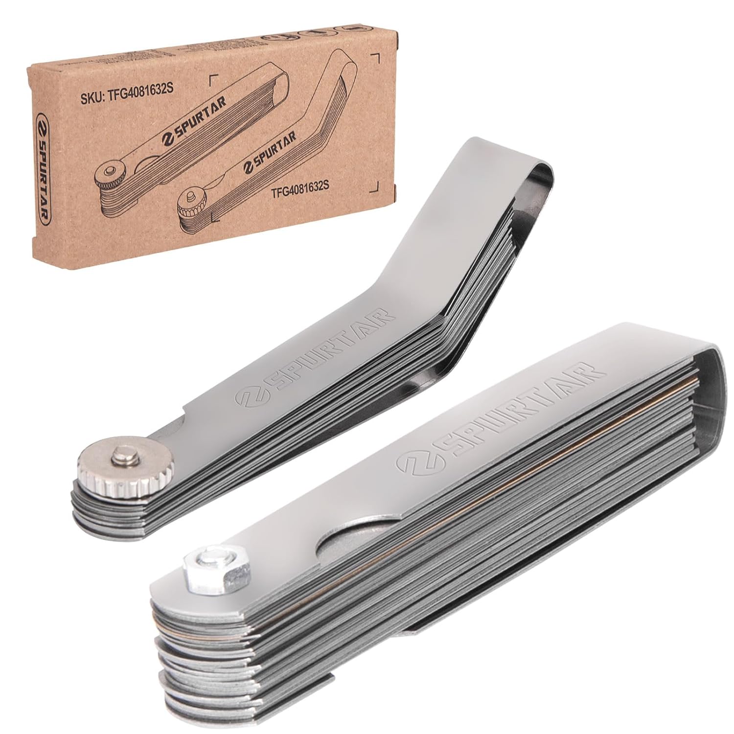 Thumbnail 6 de Spurtar 2pcs Feeler Gauge Set — 32-Blade Straight & 16-Blade Offset Gauges