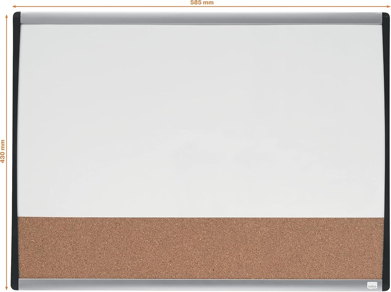 Thumbnail 2 de Nobo Small Magnetic Whiteboard with Cork Notice Board, Arched Frame – 585 x 430 mm