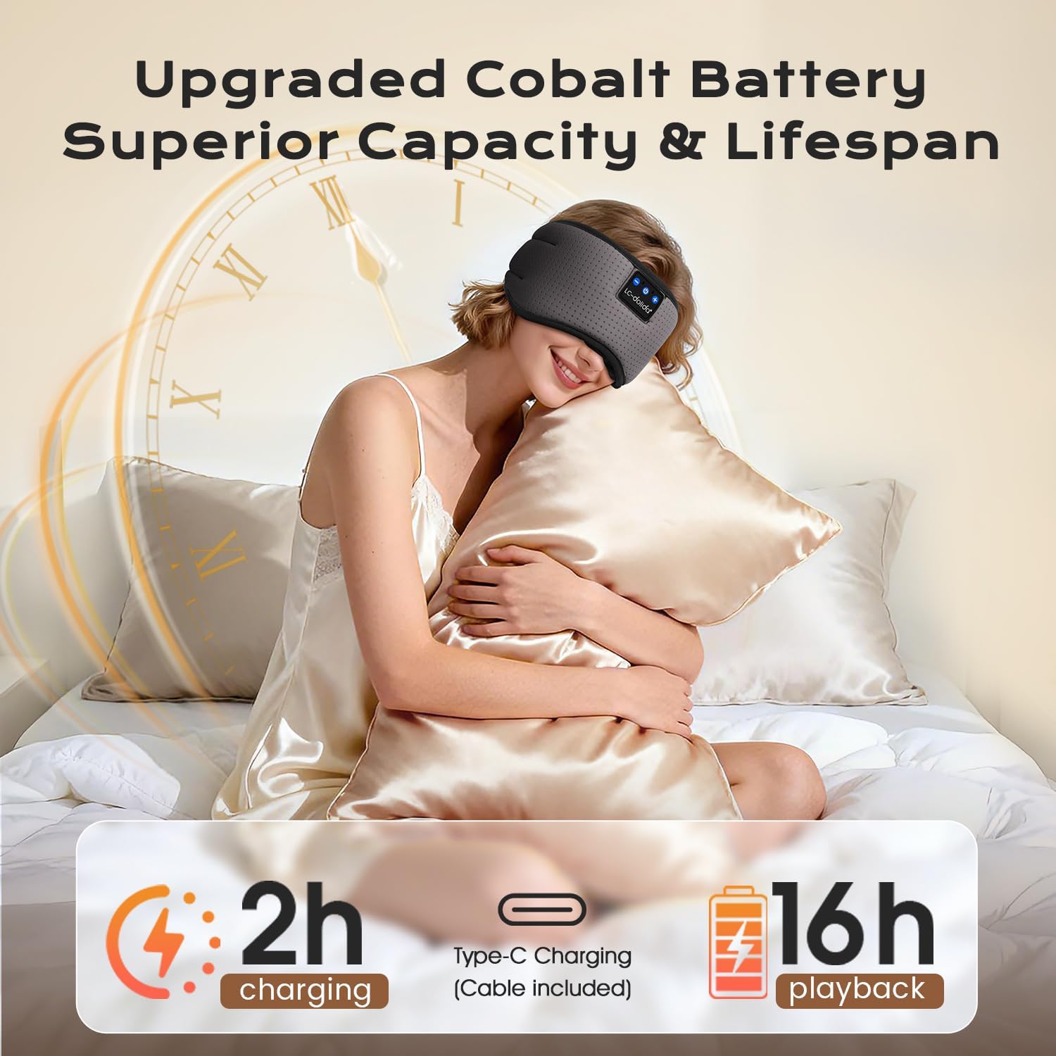 Thumbnail 4 de LC-dolida Bluetooth Sleep Mask breathable headphones for sleep