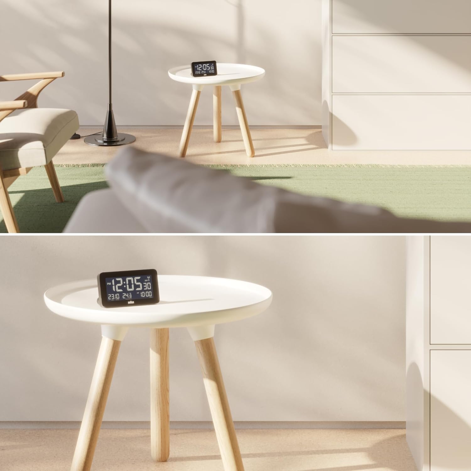 Detalle 2 de Braun Funk-Digitalwecker BC10B-DCF – Funkgesteuert mit Datums-, Monats- und Temperaturanzeige