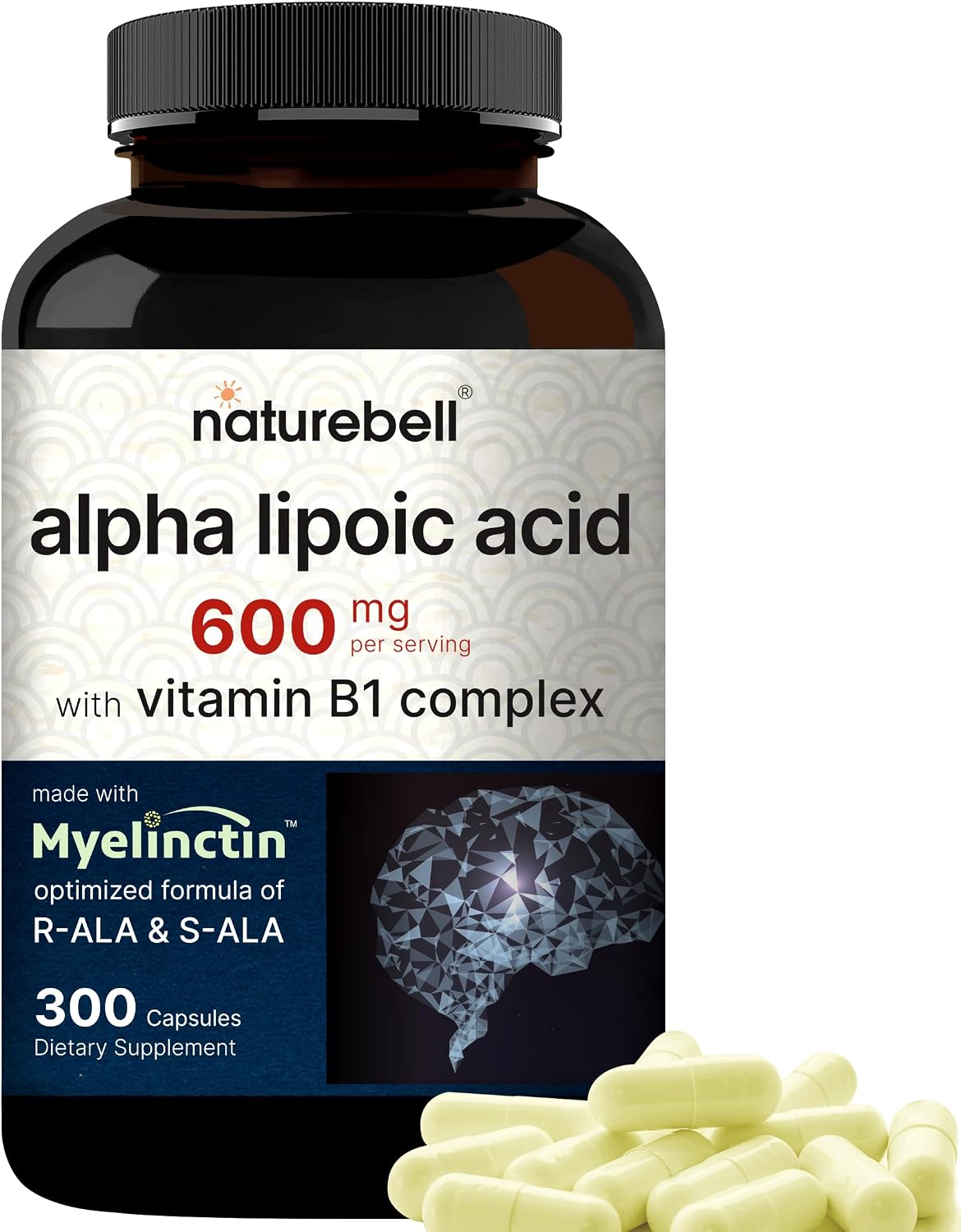 Detalle de NatureBell Alpha Lipoic Acid Supplement 600 mg
