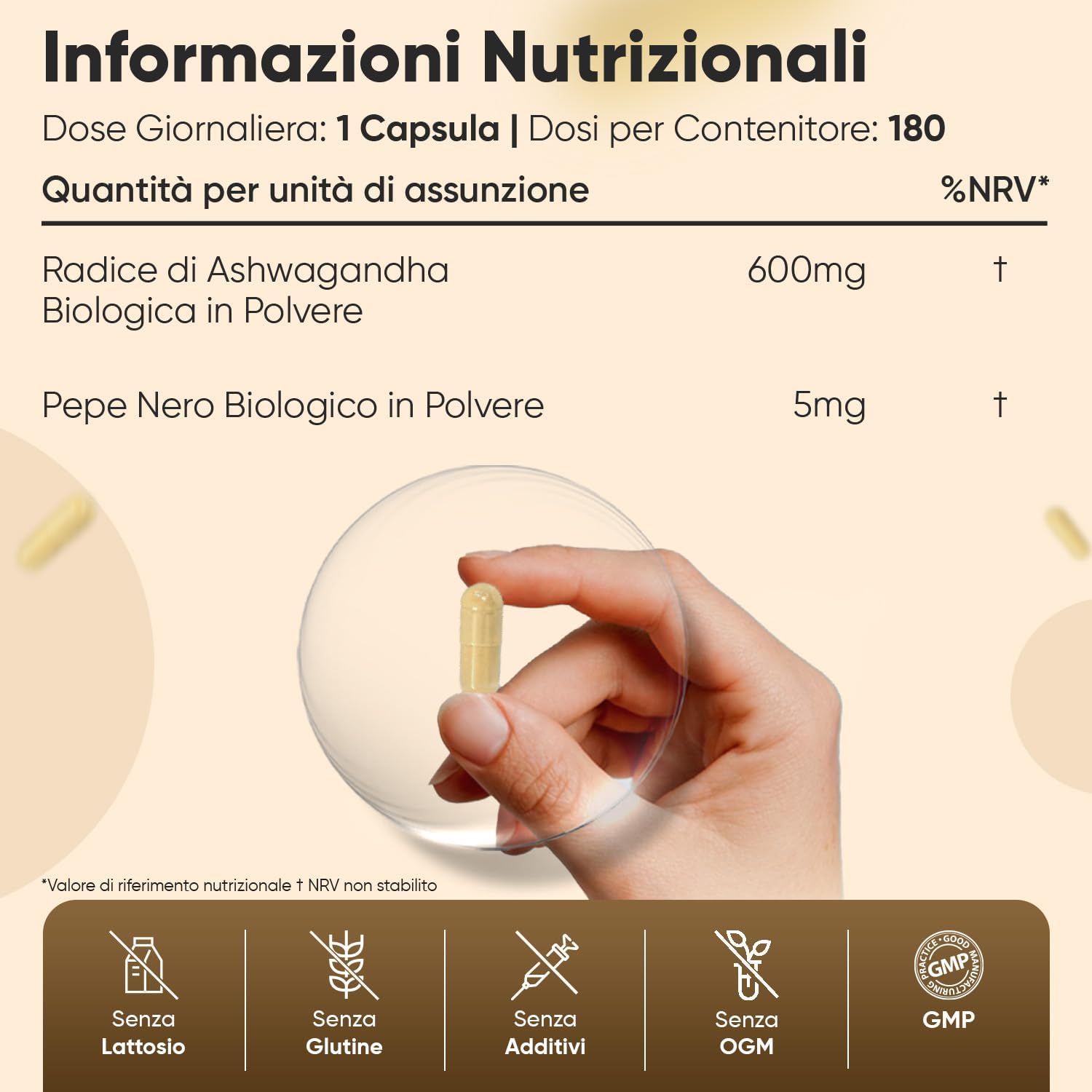 Thumbnail 4 de Ashwagandha Bio WeightWorld in 180 Capsule Vegane | 600 mg per capsula, certificata Soil Association