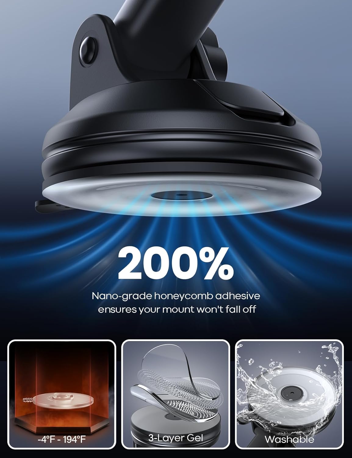 Detalle de Lamicall Car Phone Mount 360° Rotation