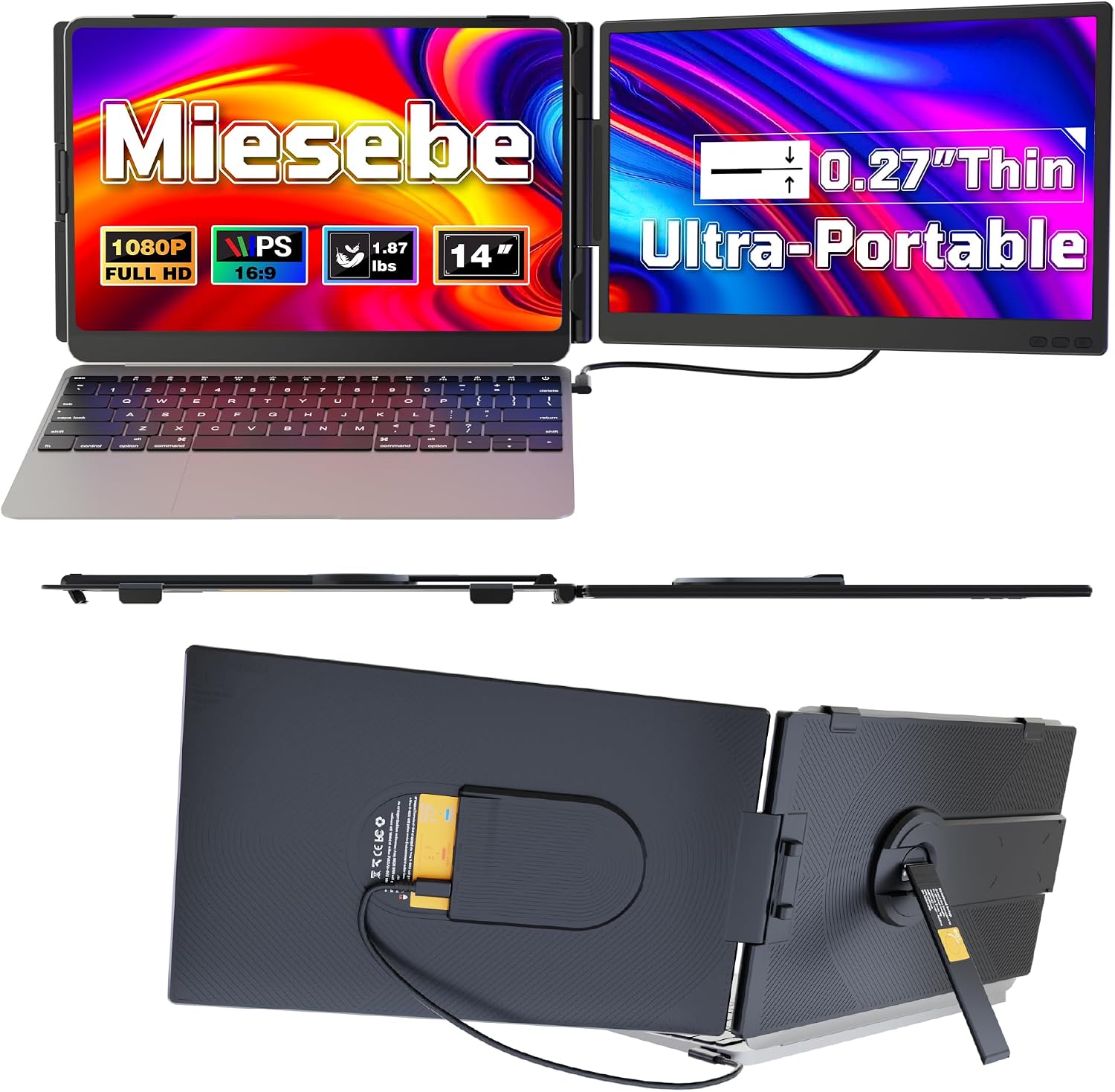 Detalle de Miesebe 14" Laptop Screen Extender 1080p