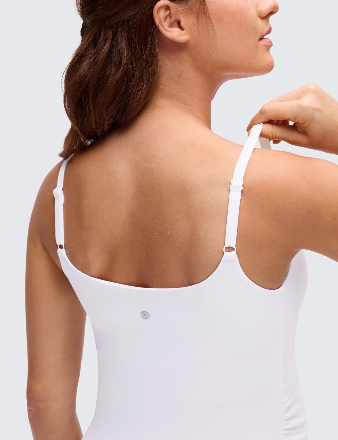Detalle de CRZ YOGA Butterluxe Maternity Nursing Clip-Down Tank Top with Built-In Bra