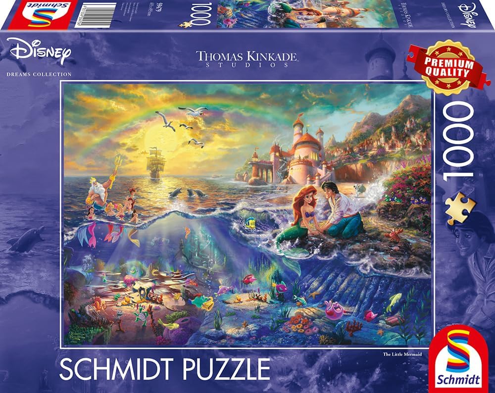 Detalle 2 de Thomas Kinkade: Disney La Petite Sirène – Puzzle 1000 pièces