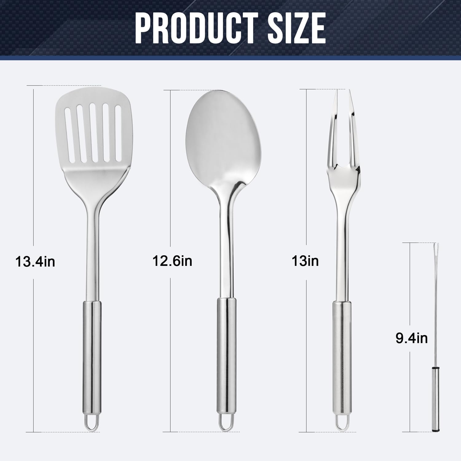 Detalle de THTYBROS 34-Piece Camping Utensil Set, Stainless Steel with Storage Bag