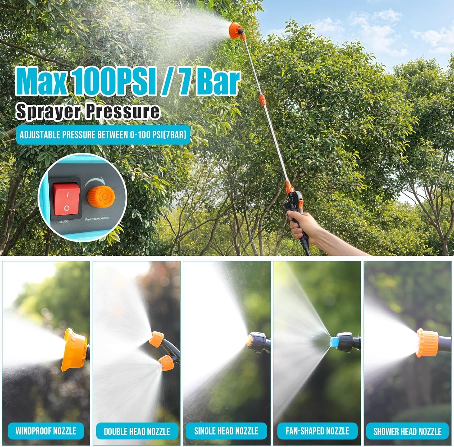 Detalle de SideKing Knapsack Sprayer 16L electric