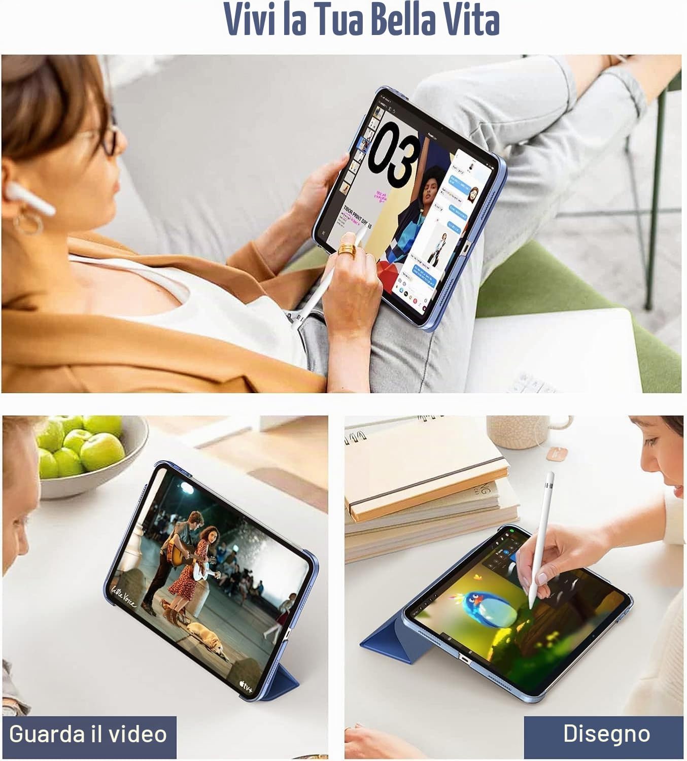 Thumbnail 6 de TiMOVO Cover per iPad 11" A16 Blu Abisso
