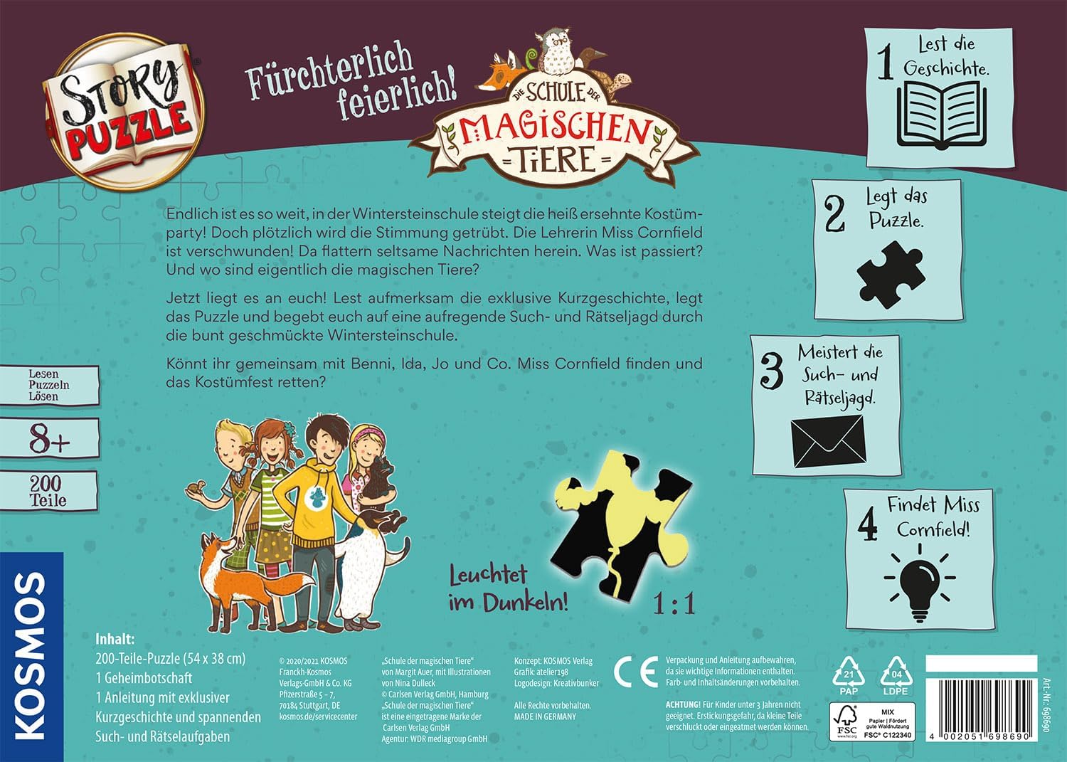 Detalle 2 de Kosmos 698690 Story Puzzle mit 200 Teilen