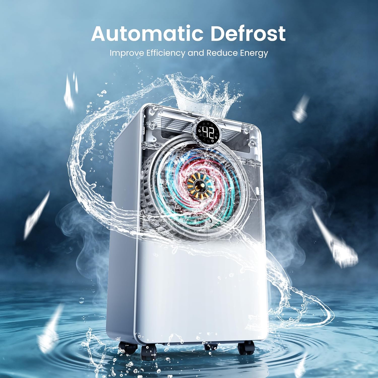 Detalle de CHIVALZ 12L/24H Dehumidifier for Home, Bedroom & Bathroom — 3 Modes, LED Display & 24H Timer