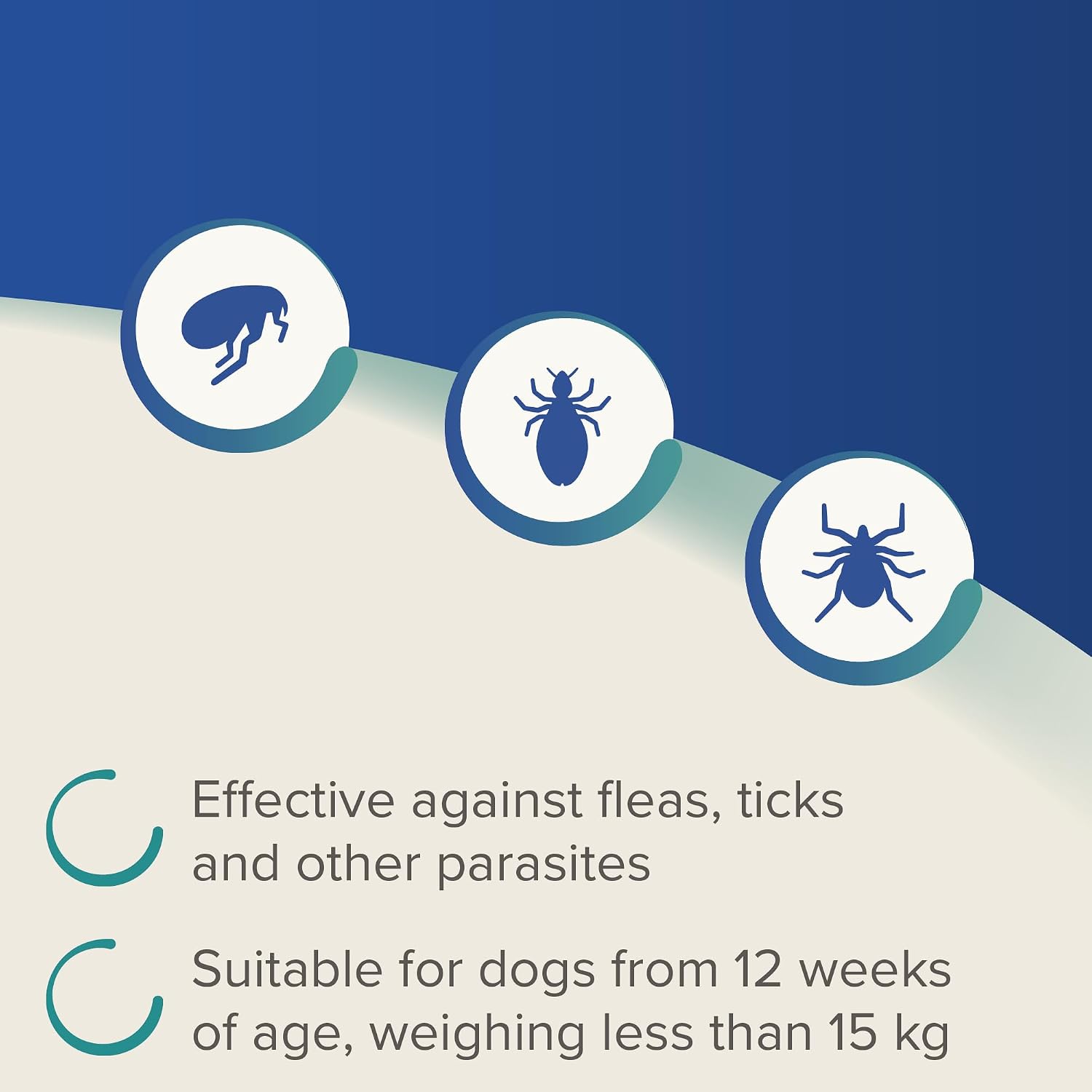 Thumbnail 3 de Beaphar Dimethicare Line-On Flea & Tick Control for Small Dogs up to 15kg (3 Pipettes)