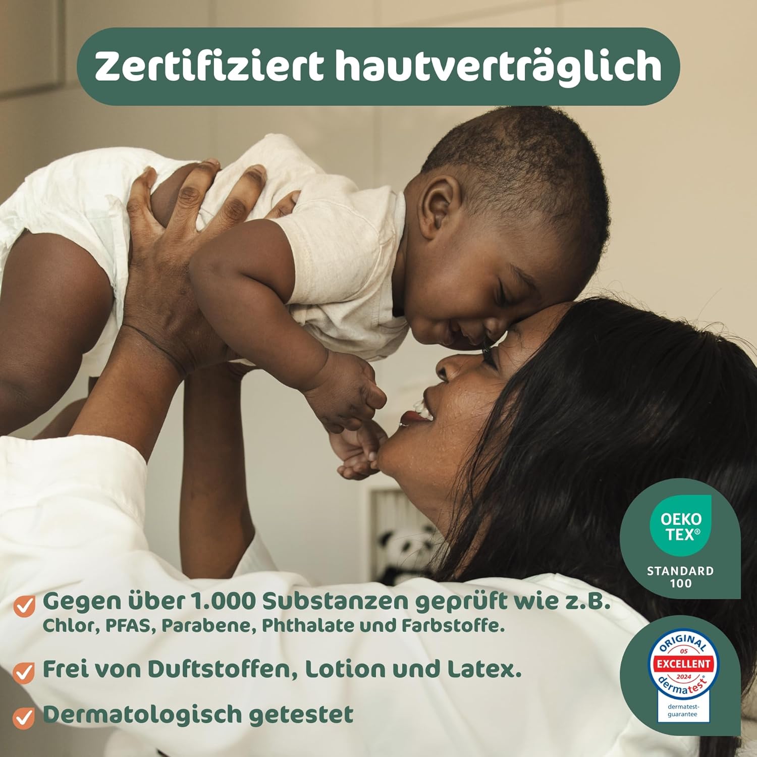 Detalle 2 de Naty FreeMovers Baby Pants Windeln Größe 5 (12–18 kg), 80 Stück – hautverträglich, saugstark & auslaufsicher
