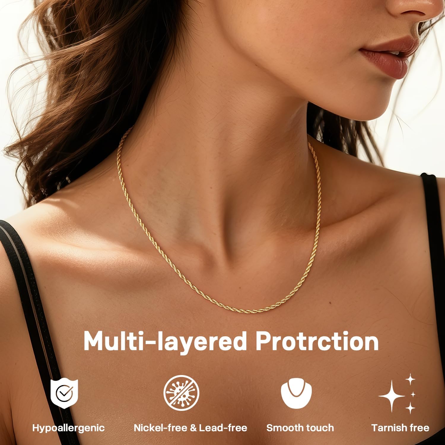 Detalle 2 de Girluky 925 Sterling Silver Chain Necklace