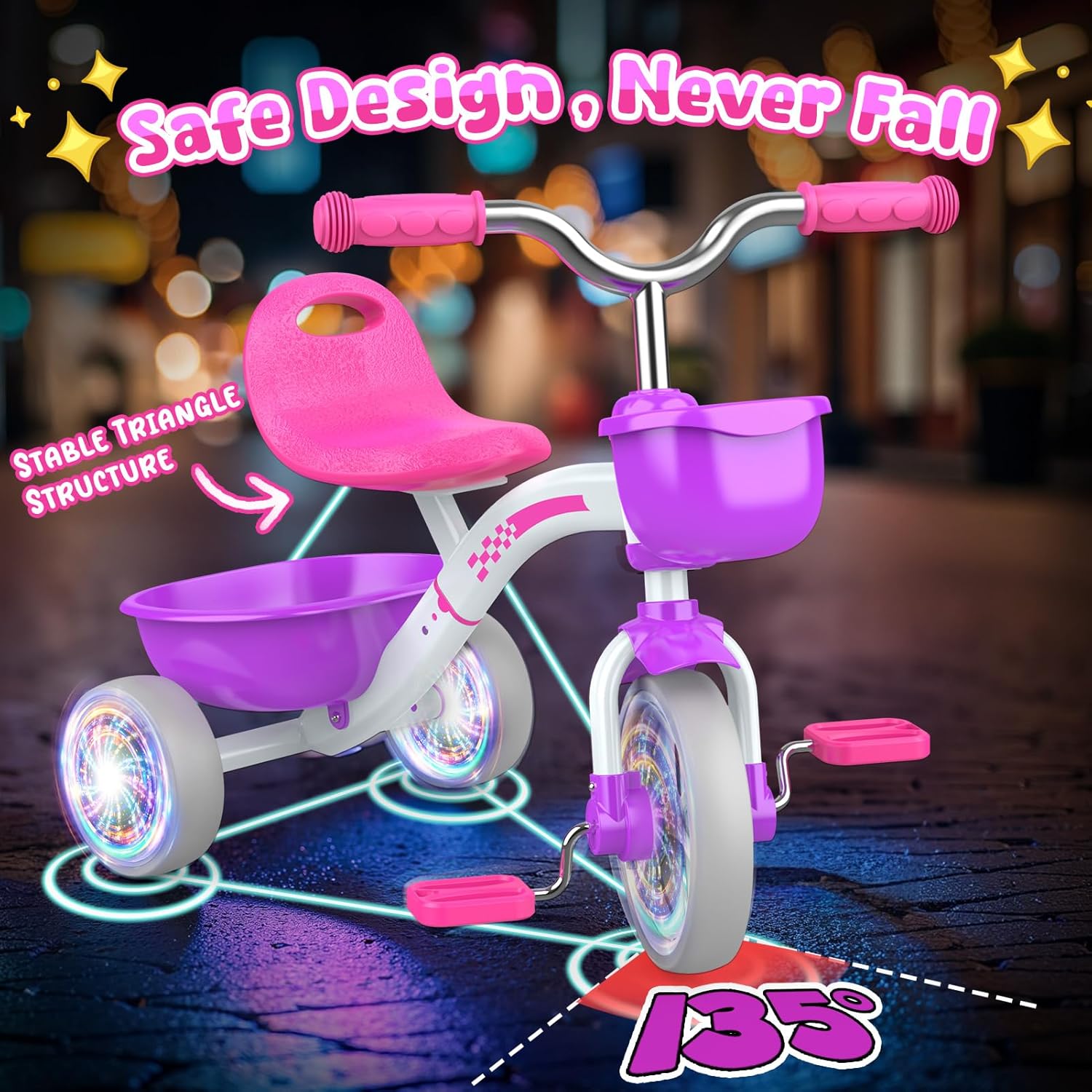 Thumbnail 2 de Kkdi Toddler Tricycle 4-Level Adjustable Seat