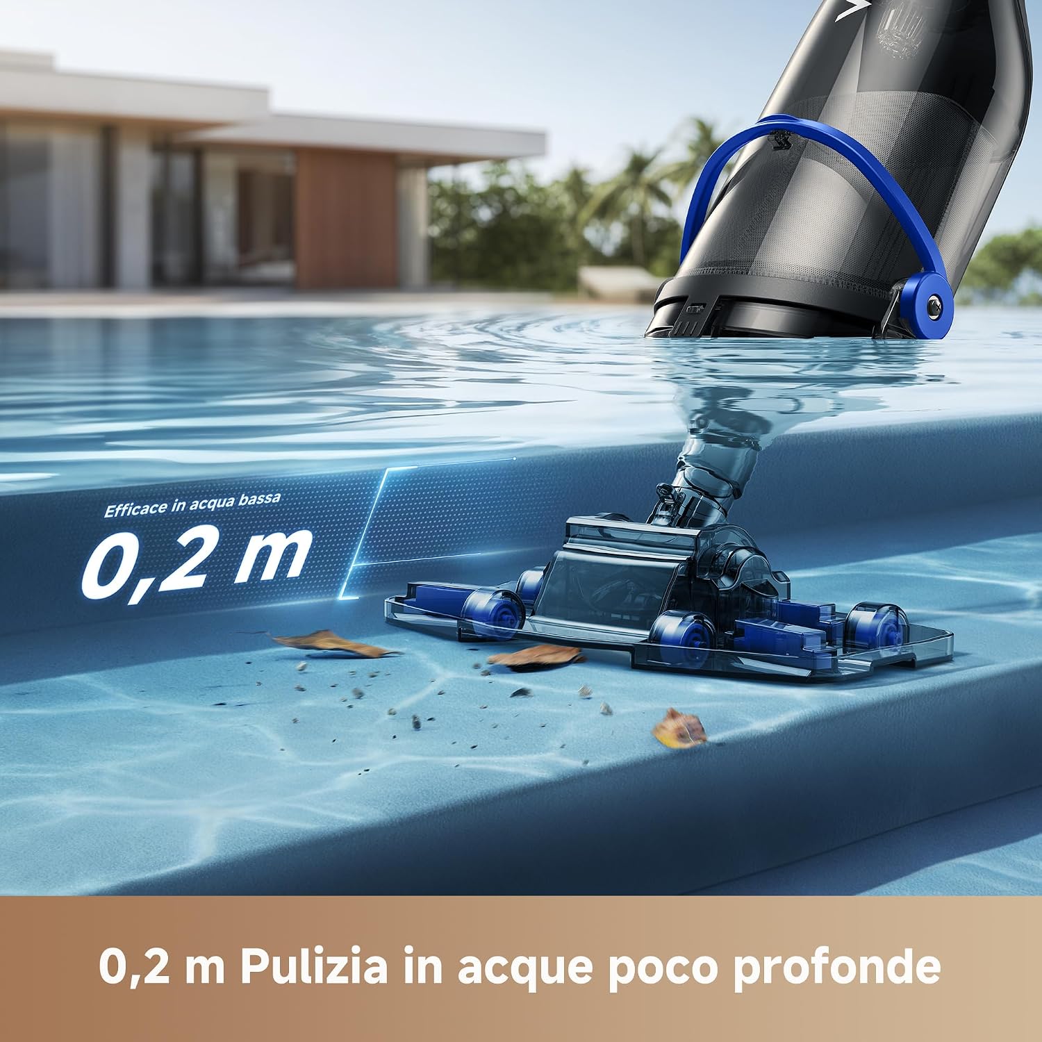 Detalle de MOV A Handler V10: Aspiratore per Piscine, pulizia continua con autonomia fino a 60 minuti