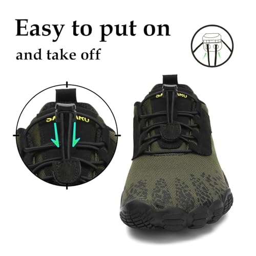 Thumbnail 4 de SAGUARO Zapatillas Barefoot para Hombre y Mujer – Zapatillas Minimalistas con Suela Zero Drop, Verdes Militares (Talla 43 EU)
