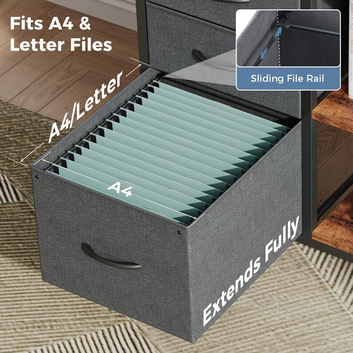 Thumbnail 4 de DUMOS Mobile File Cabinet, 3-Drawer