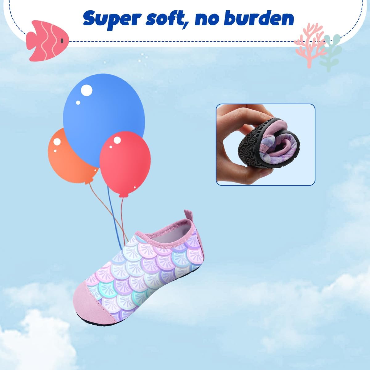 Thumbnail 4 de WateLves Kinder Badeschuhe – Wasserschuhe für Strand, Schwimmbad und Wasserspaß