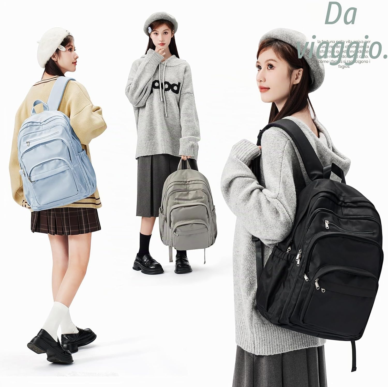 Detalle de PECTODOX Zaino Scuola con Portatile da 14" – 29 L, leggero e resistente, ideale per scuola, pendolarismo e viaggi