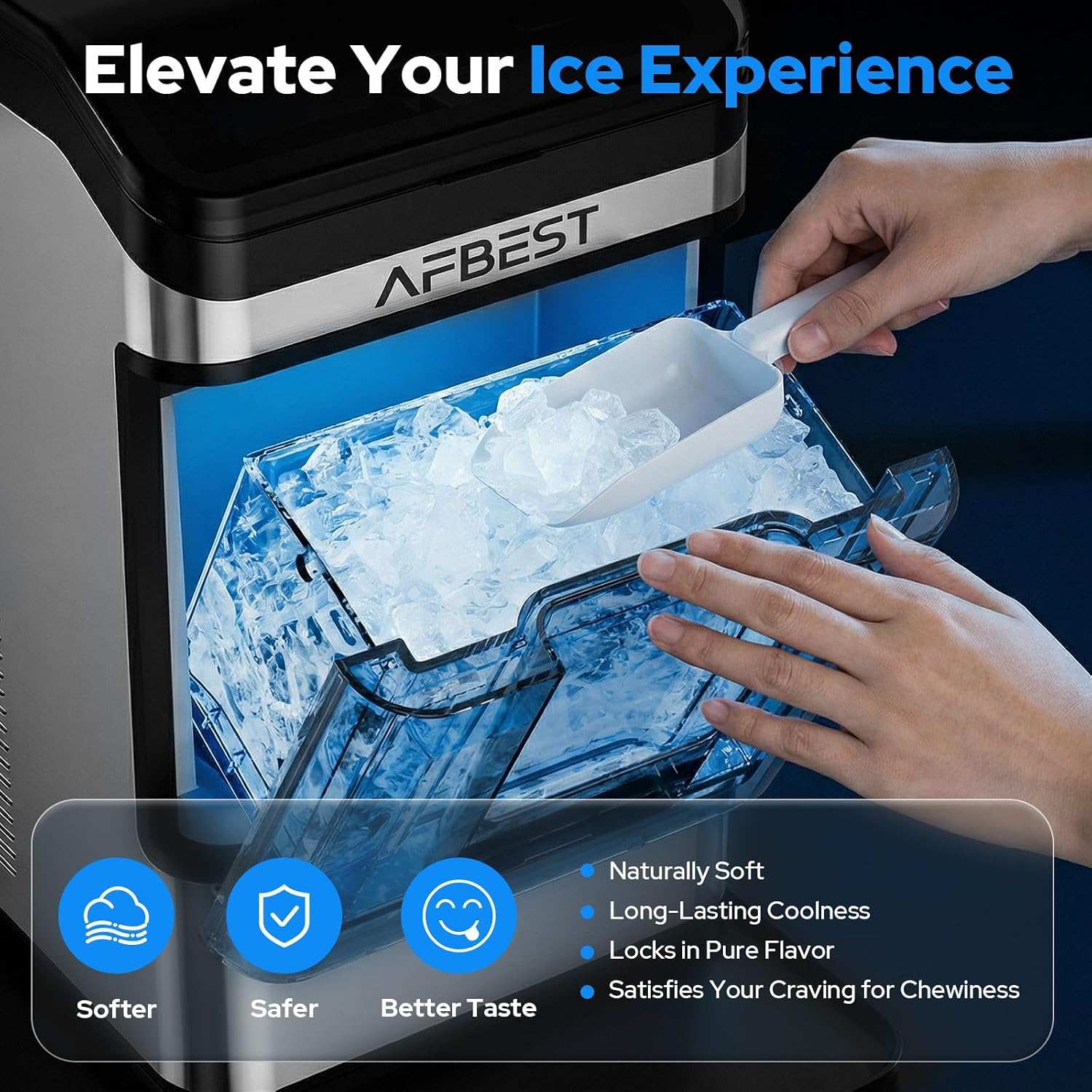 Thumbnail 2 de AFBEST Nugget Ice Maker with 3L Tank