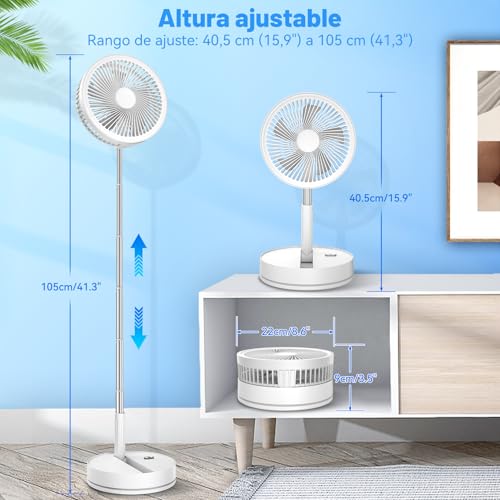 Thumbnail 4 de Ventilador de Pie Portátil Plegable Oscilante 8.6 pulgadas – Lipety