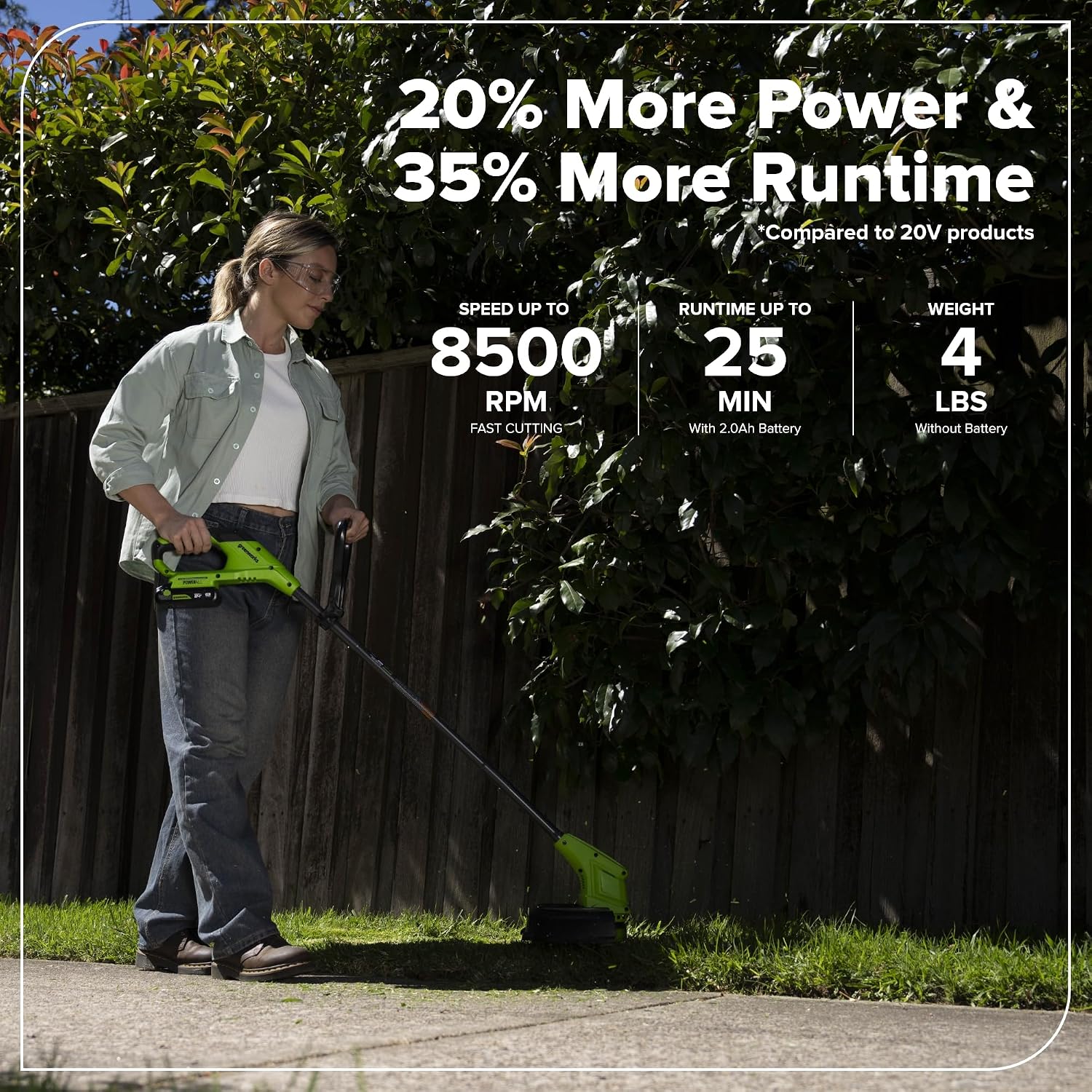 Thumbnail 3 de Greenworks String Trimmer and Blower Combo, 2.0 Ah Battery