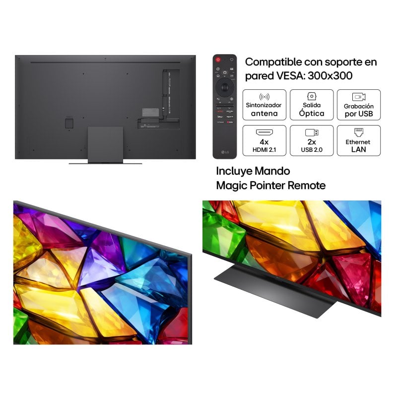 Detalle 2 de TV LG Mini RGB evo AI 50MRGB87B6B 50" 4K UltraHD con WebOS, HDR10, Dolby Vision y Dolby Atmos