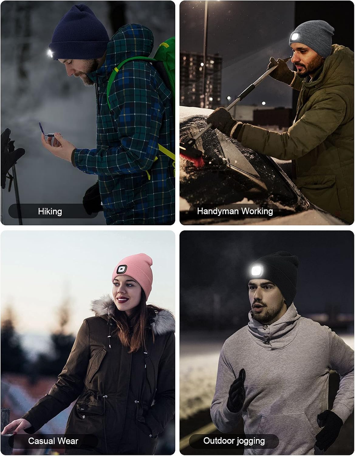 Detalle 2 de YunTuo LED beanie, one size