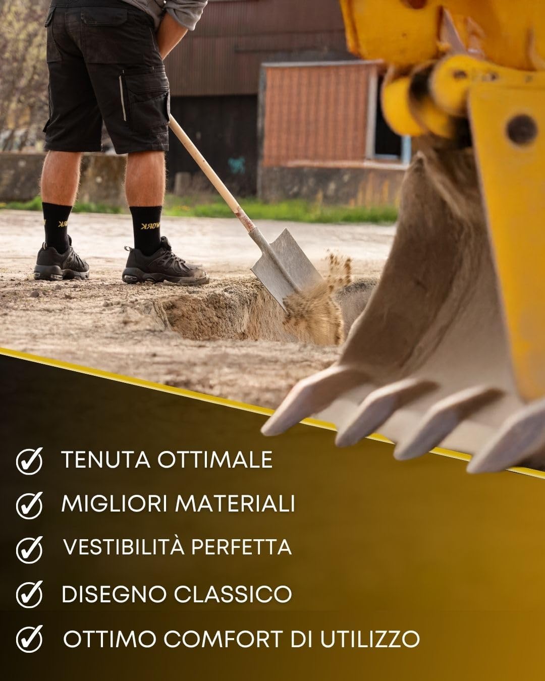 Thumbnail 4 de Calze da lavoro uomo rinforzate WORK Socks: comfort e durata per cantiere e outdoor