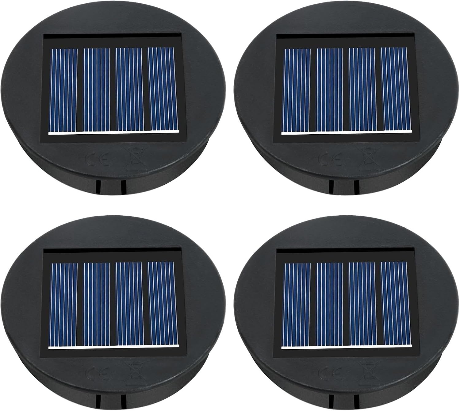 Detalle 2 de Flintronic 4 PCS 3.15 inch (8cm) Solar Lantern Replacement Top LEDs (IP65, 600mAh) for Outdoor Lanterns