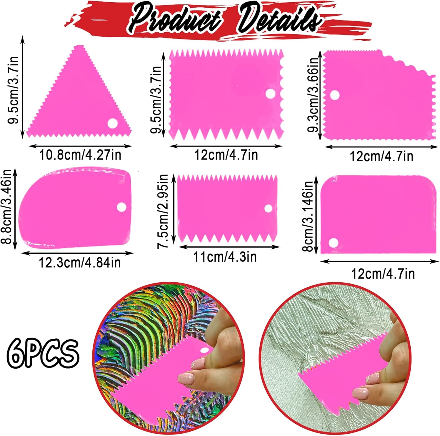 Thumbnail 2 de 11-teilige Palette Messer- & Abstreifermesser-Set für Ölgemälde aus Edelstahl (5× Metall + 6× Kunststoff) – Malwerkzeug-Set mit Strukturpaste-Spachteln
