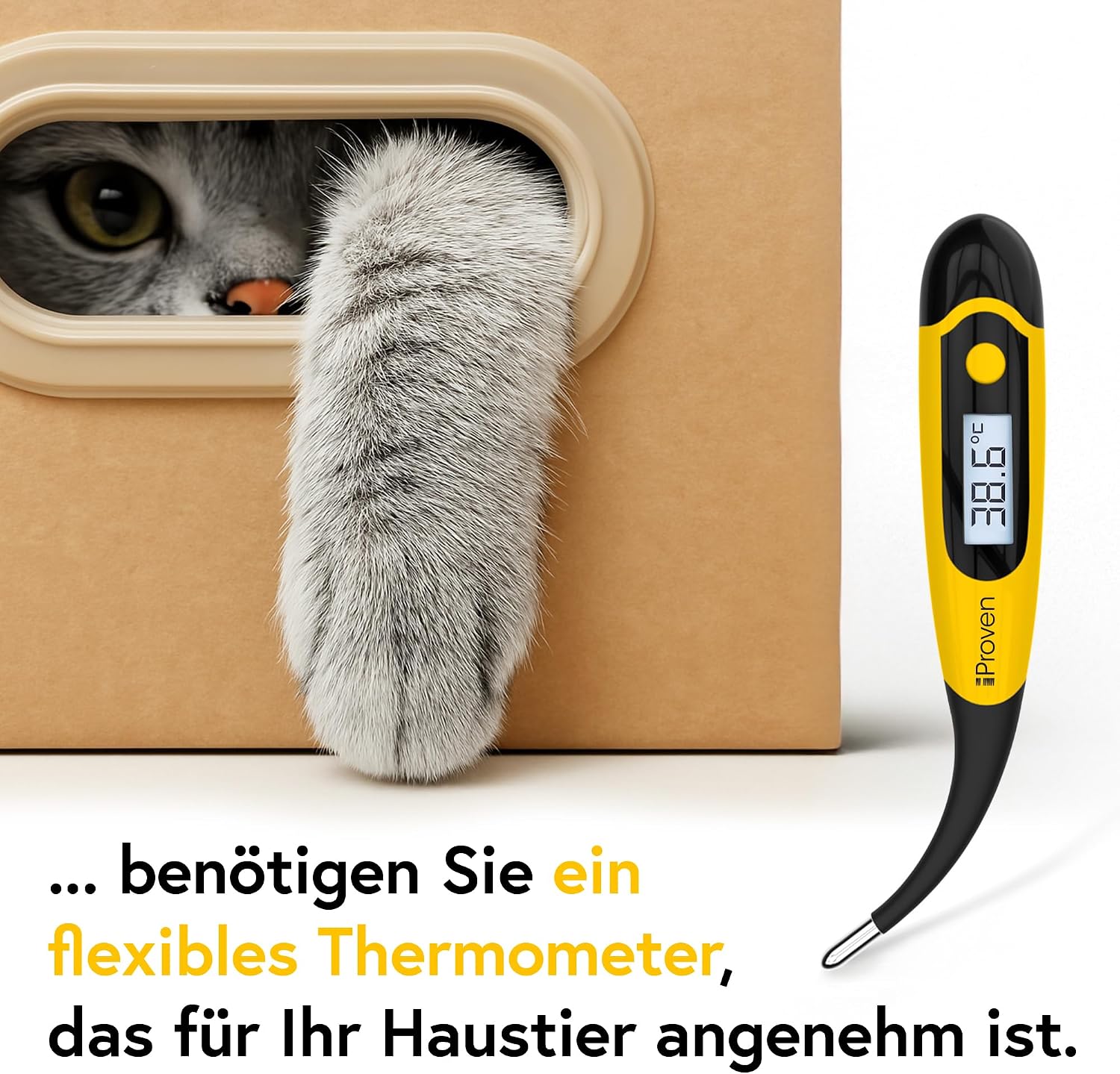 Thumbnail 6 de iProven Fieberthermometer für Hund, Katze & Pferd – präzise Messung in 20 Sekunden