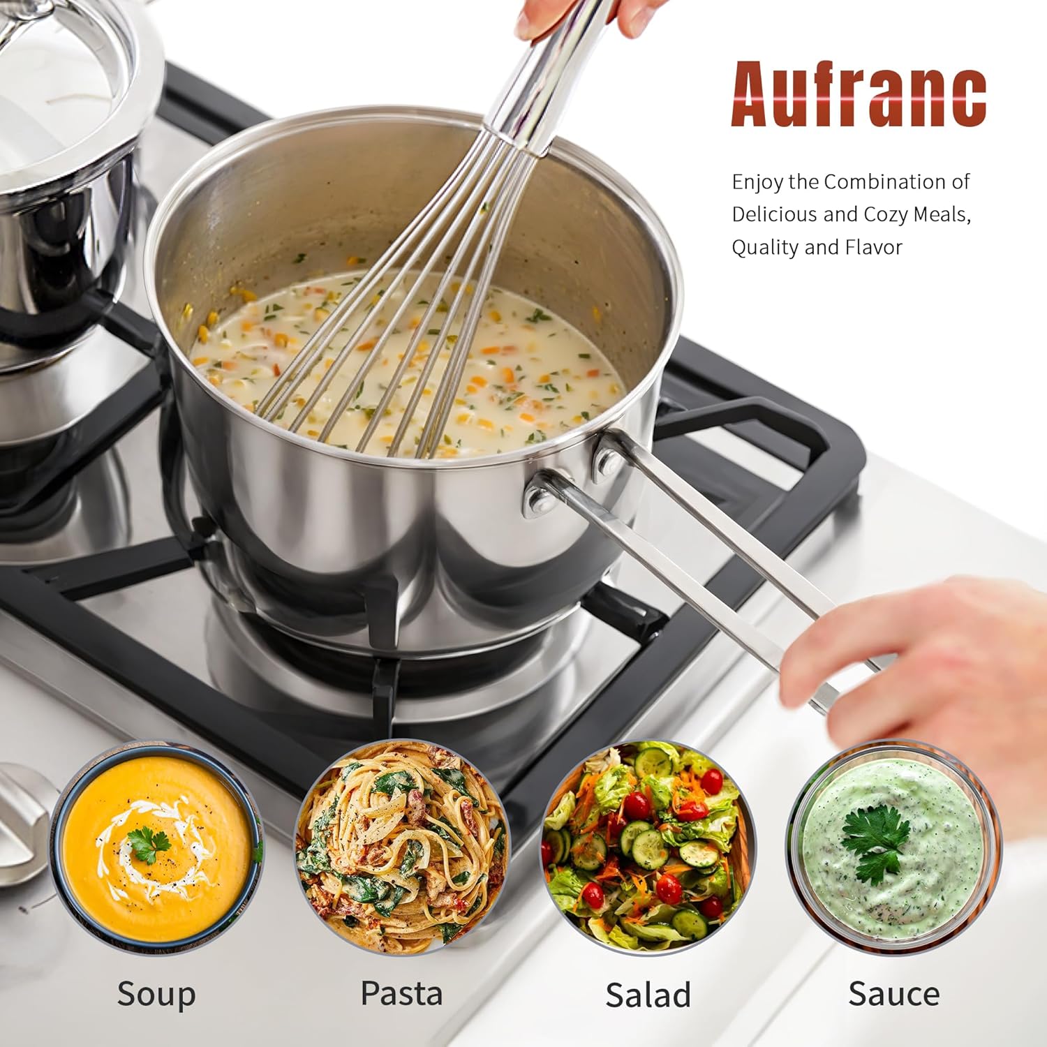 Thumbnail 6 de Aufranc 6-Piece Stainless Steel Cookware Set