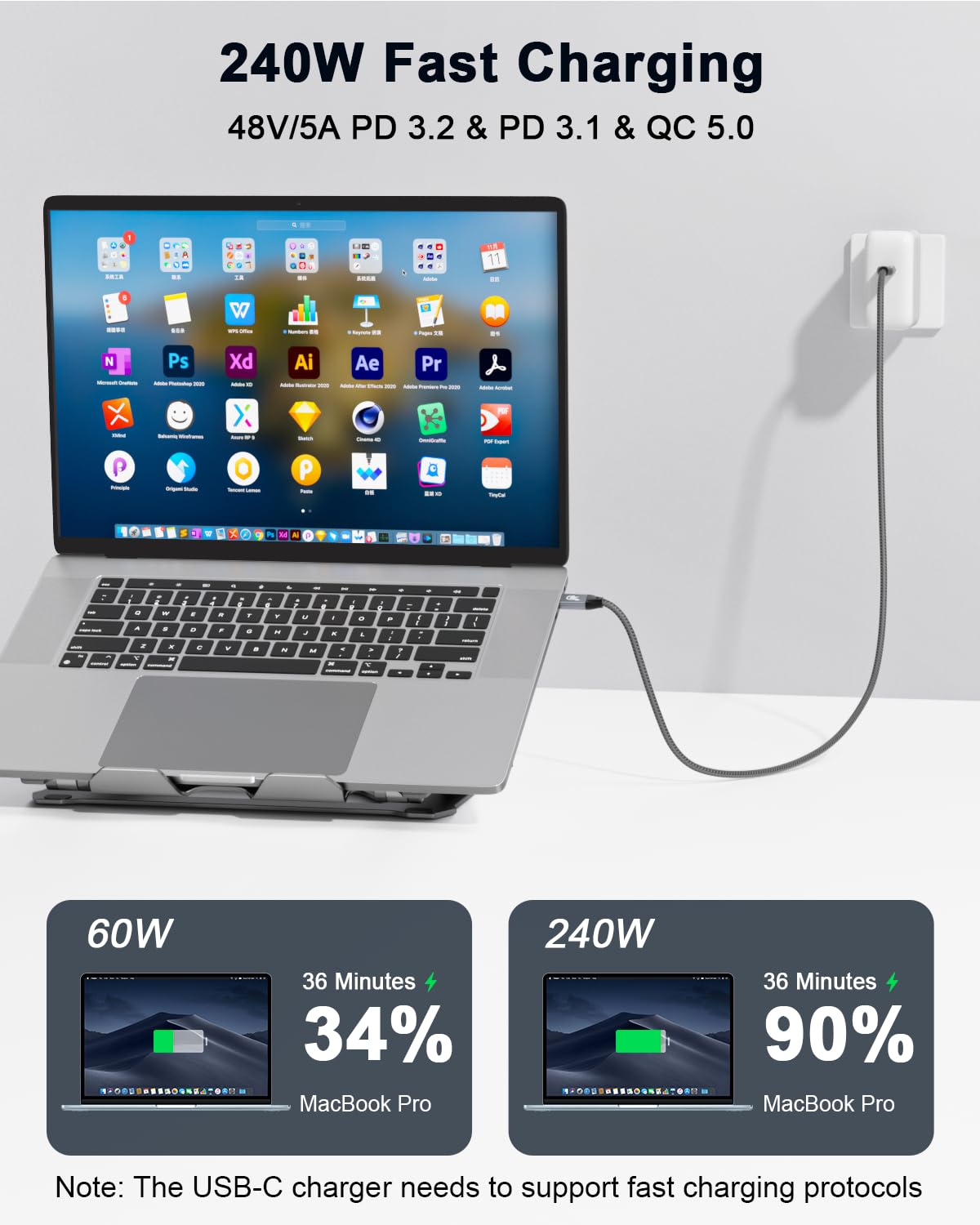 Detalle 2 de ULT-WIIQ 1.65ft USB C cable 🔌